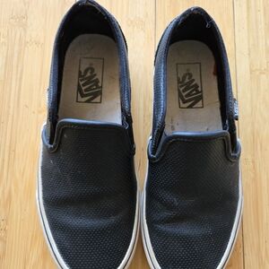 Vans Women's Black Slip-On Loafers